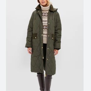 Barbour Meredith long quilted jacket